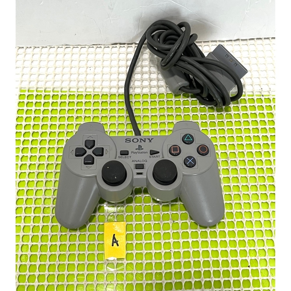 Sony PlayStation DualShock Analog Controller SCPH-1200 Grey PS1 Wired-UNTESTED